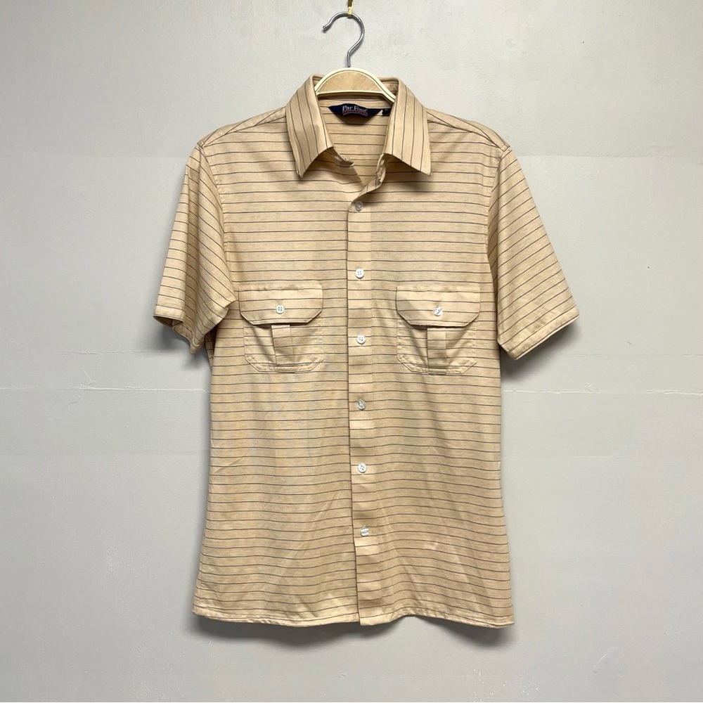 Vintage striped button up golf shirt